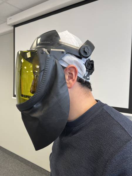 Visiere laser protection bavette