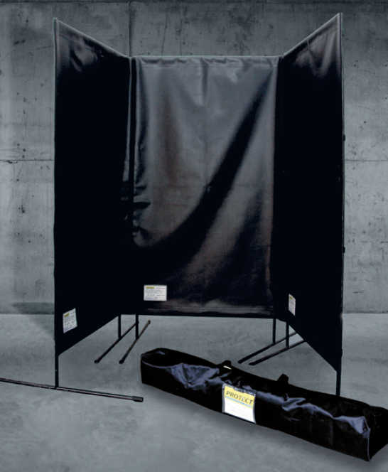Ecran de protection laser souple démontable
