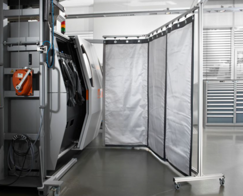 Ecran de protection Laser classe 4 mobile / Ecran Laser avec rideaux de protection laser 4