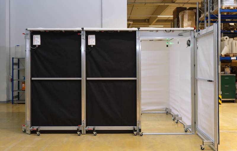 Cabine de protection laser mobile