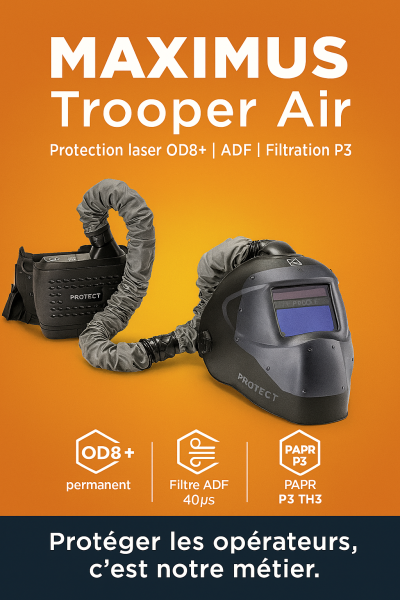 Casque Laser-Soudage MAXIMUS avec Protection Respiratoire Intégrée